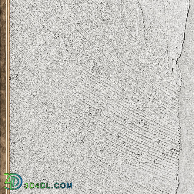 Boho Gray Relief Plaster Wall Art C 677 3D Models