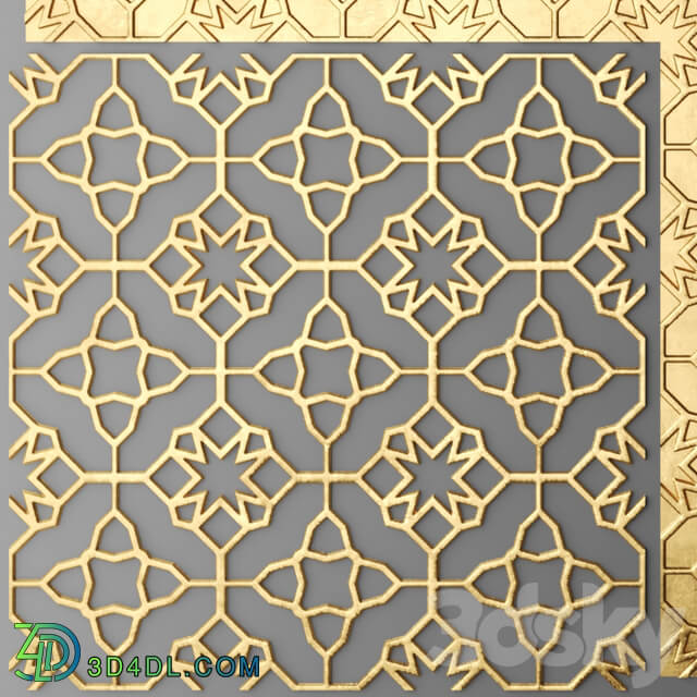 The grille panel. Other decorative objects 3D Models