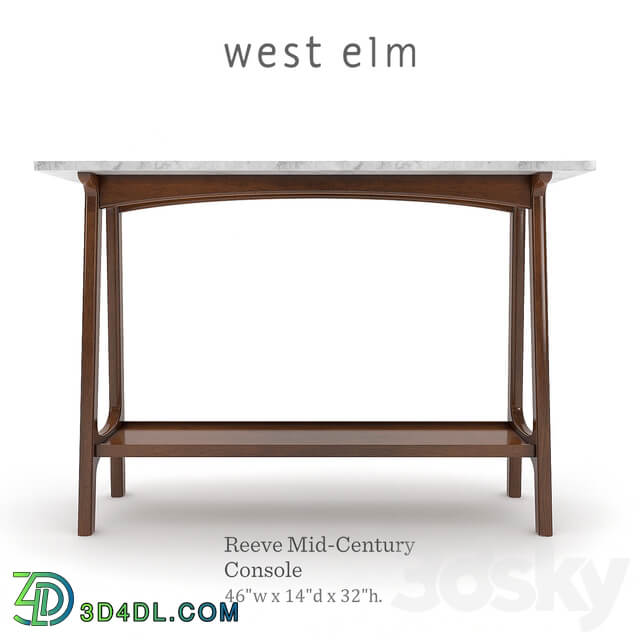 West elm Reeve Mid Century 3D Models