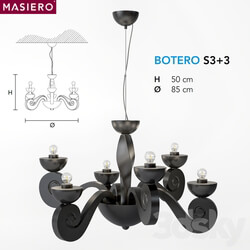 Masiero Botero S3 3 Pendant light 3D Models 