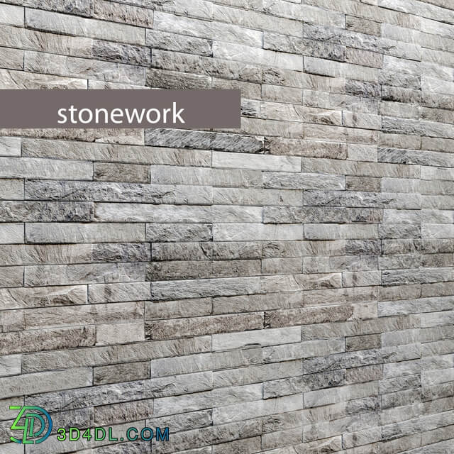 masonry wall wild stone slate Other decorative objects 3D Models