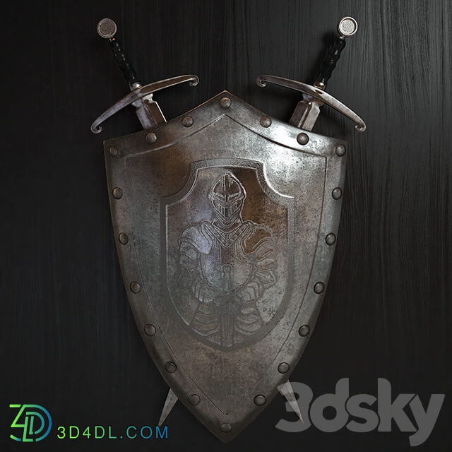 sword and shield Miscellaneous 3D Models