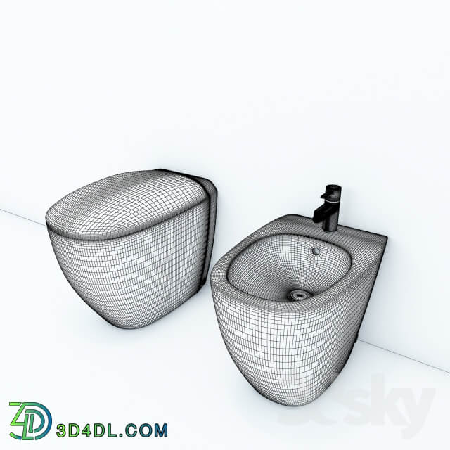 Keramag Citterio squat toilet and bidet