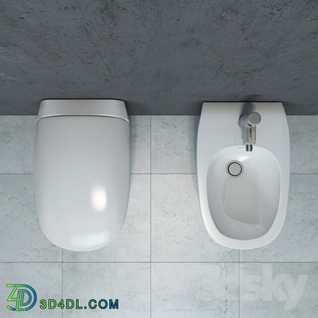 Keramag Citterio squat toilet and bidet