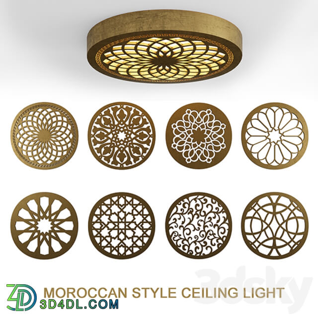 Moroccan Style Ceiling Lights Ceiling lamp 3D Models