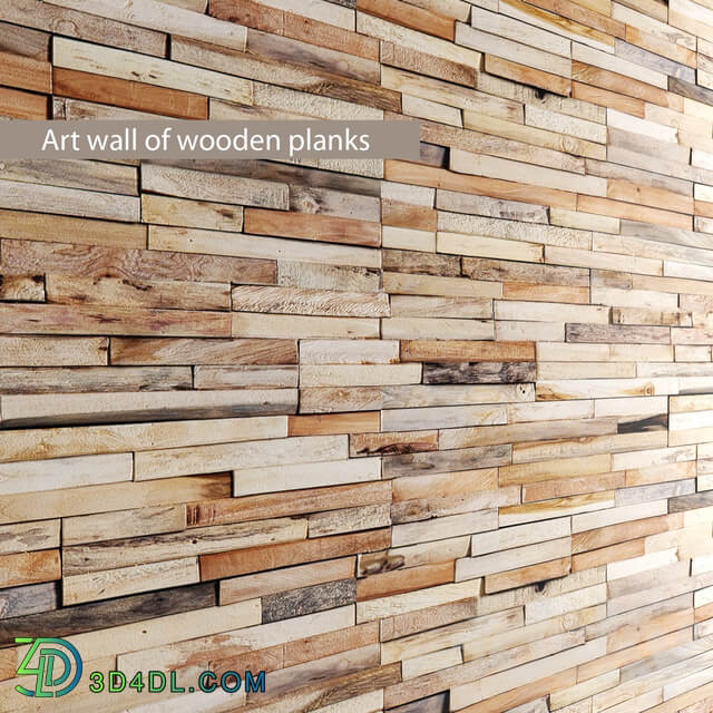 ART wall of boards. wall decor plank panels wooden decor boards wooden wall panel slats Other decorative objects 3D Models