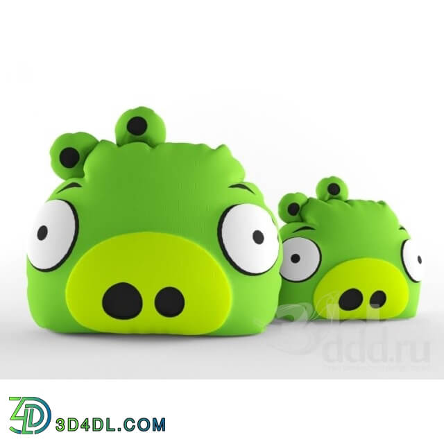 Miscellaneous Angry Bird Pillow Green