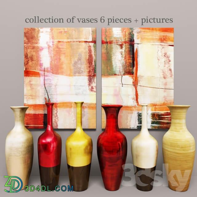 collection of vases 6 pieces pictures