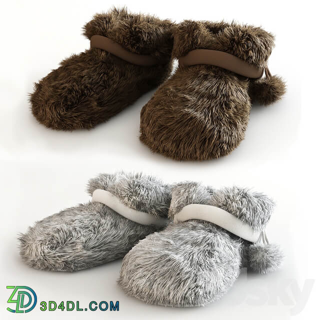 Slippers Footwear 3D Models