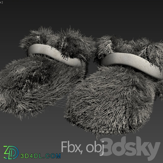 Slippers Footwear 3D Models