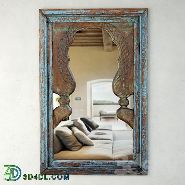 Blue Peacock Mirror