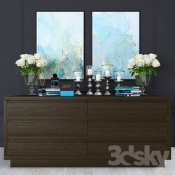 Sideboard Chest of drawer Chest Crespi with decor 