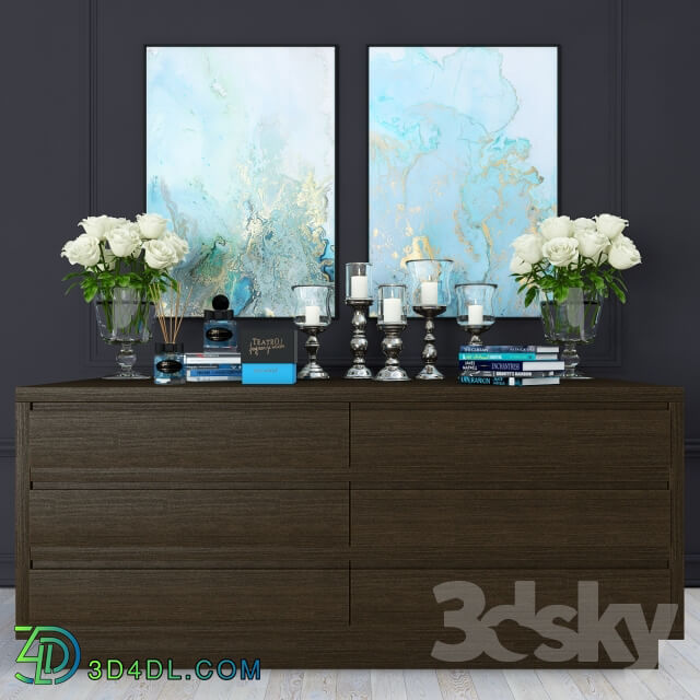 Sideboard Chest of drawer Chest Crespi with decor