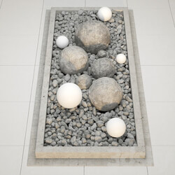 Flower bad stone wite pebble Other 3D Models 
