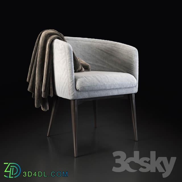 Modern white fabric chair