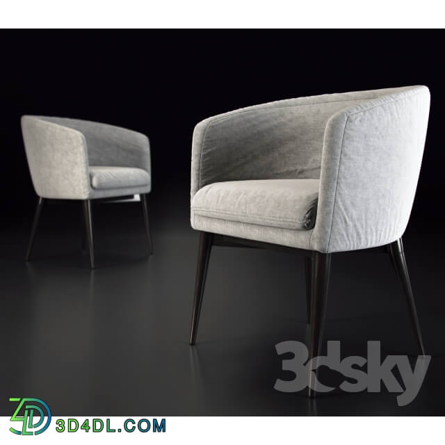 Modern white fabric chair