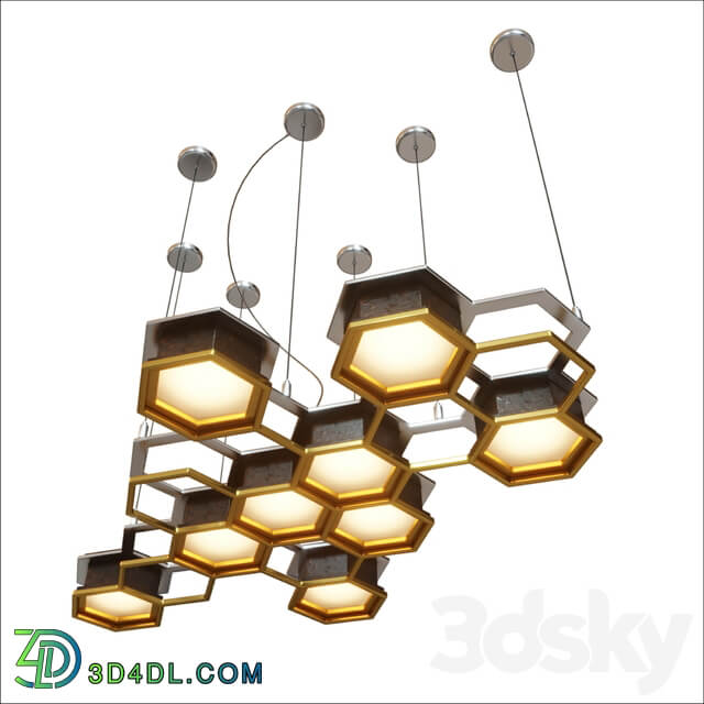 WAFFLE BL Pendant light 3D Models