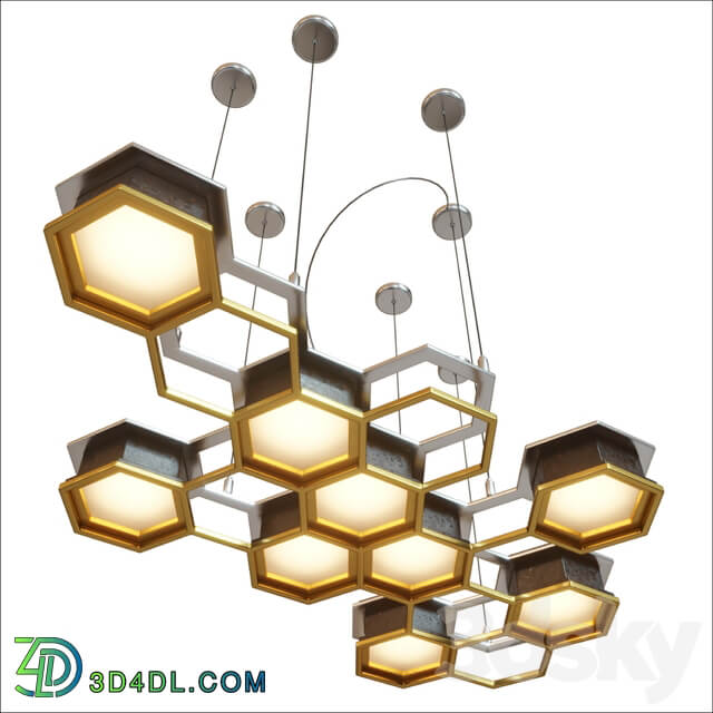 WAFFLE BL Pendant light 3D Models