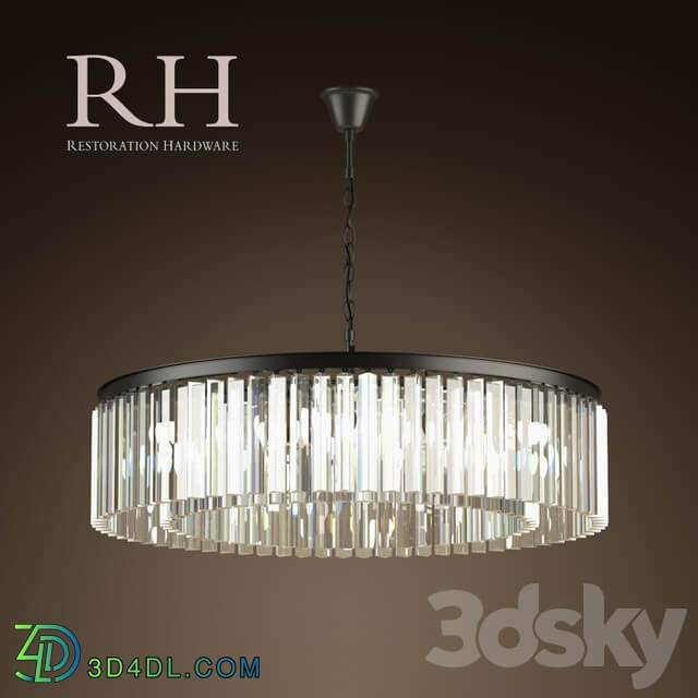 RH RHYS GLASS PRISM LARGE CHANDELIER Pendant light 3D Models