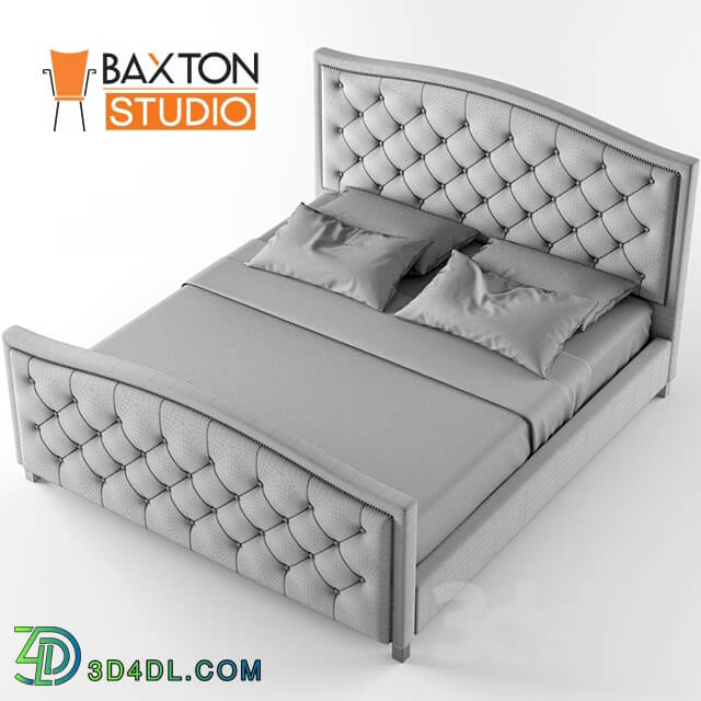 Bed Baxton Studio Fawner Queen Upholstered Arched Platform Bed Gray