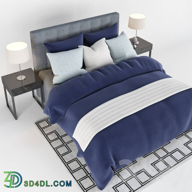 Bed Lilac Grey Bedroom