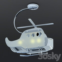 Children chandelier helicopter Pendant light 3D Models 