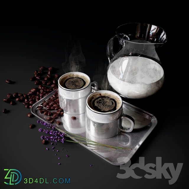 Coffee Set with milk