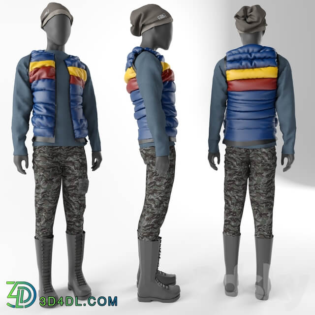 Mannequin in a waistcoat Clothes 3D Models