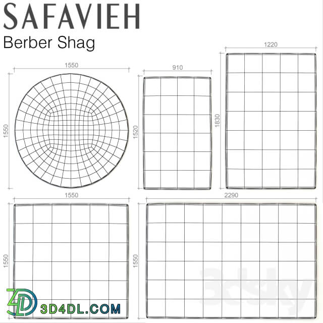 SAFAVIEH BERBER SHAG SET