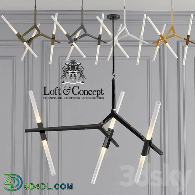 Chandelier Roll and Hill Agnes Chandelier 6 Pendant light 3D Models