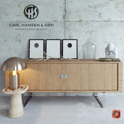 Sideboard Chest of drawer Carl Hansen Credenza decor set 