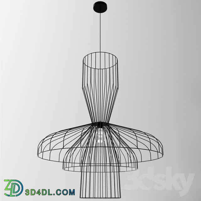 Ceiling light - Lamp Parachute Composizione 2 - Nero