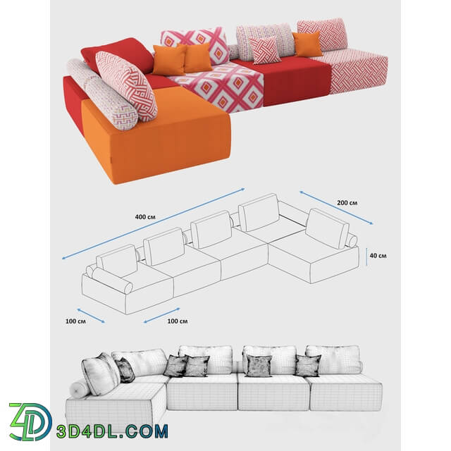 Sofa - OM Playmodul Oasis 5 modules