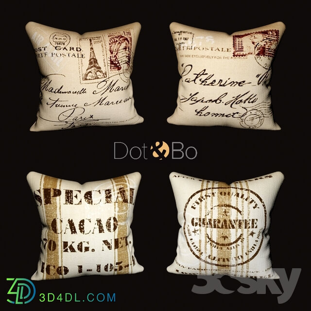 Pillows - Dot _ Bo. 6 decorative pillows.