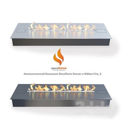 Fireplace - Automatic Bio Fireplace Decoflame Denver e-Ribbon Fire_ S 