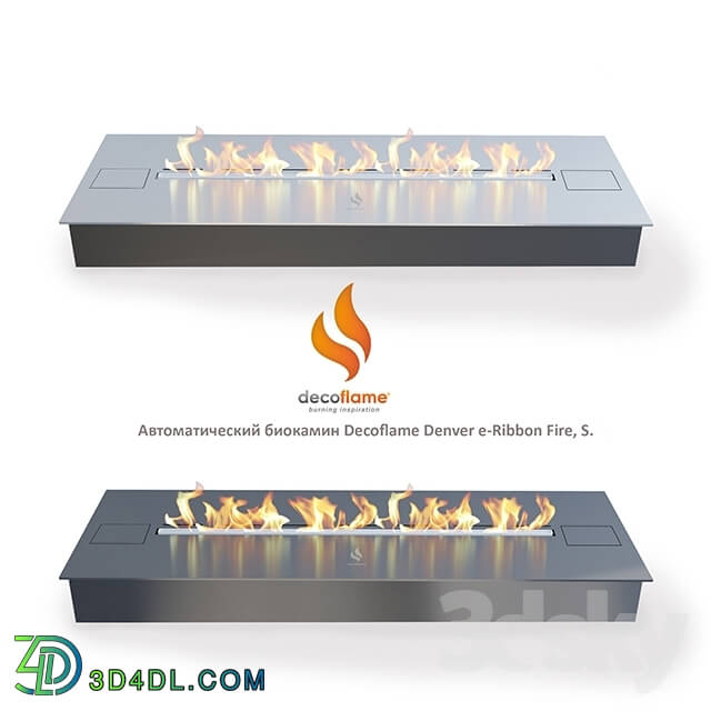 Fireplace - Automatic Bio Fireplace Decoflame Denver e-Ribbon Fire_ S