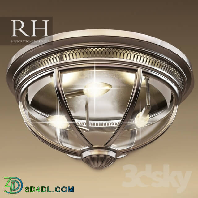 Ceiling light - RH VICTORIAN HOTEL FLUSHMOUNT _3 size in file_