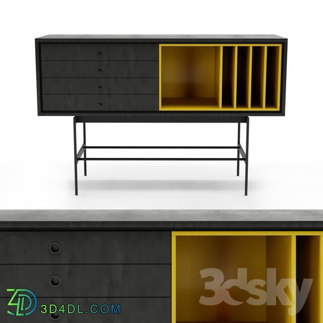 Sideboard _ Chest of drawer - Yellow sideborad