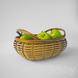 Food and drinks - Basket with apples 
