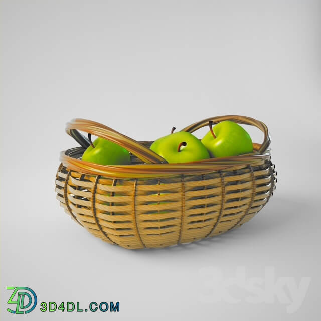 Food and drinks - Basket with apples