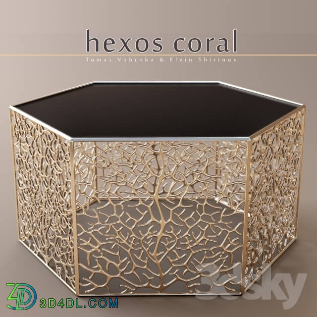 Table - Hexos Coral by Elvin Shirinov