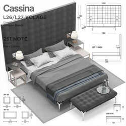 Bed - Cassina L26 27 volage_ 261 Note 