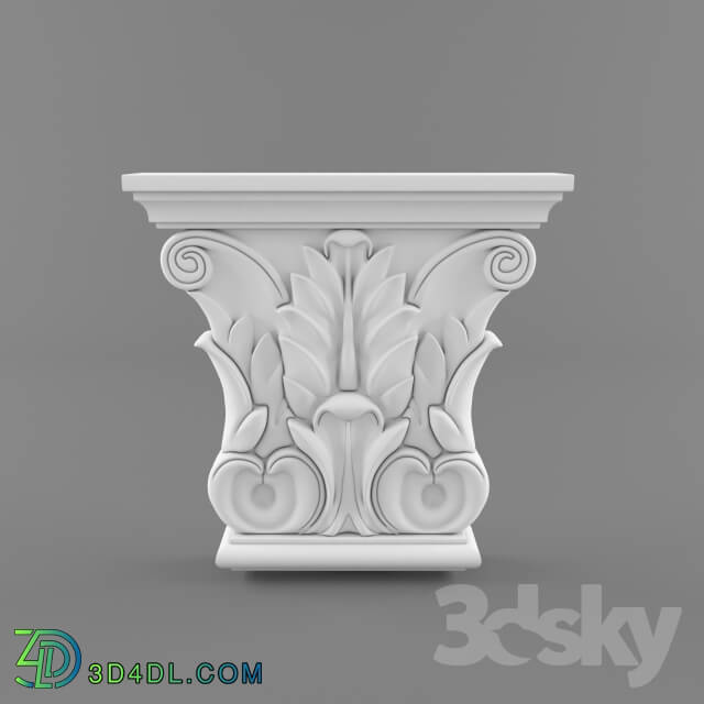 Decorative plaster - carved capital