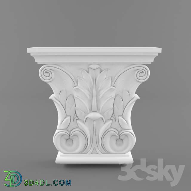 Decorative plaster - carved capital