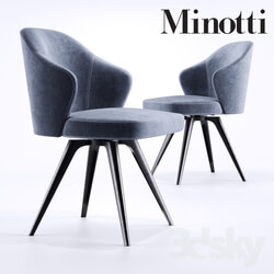 Chair - Minotti Leslie Girevole Base 