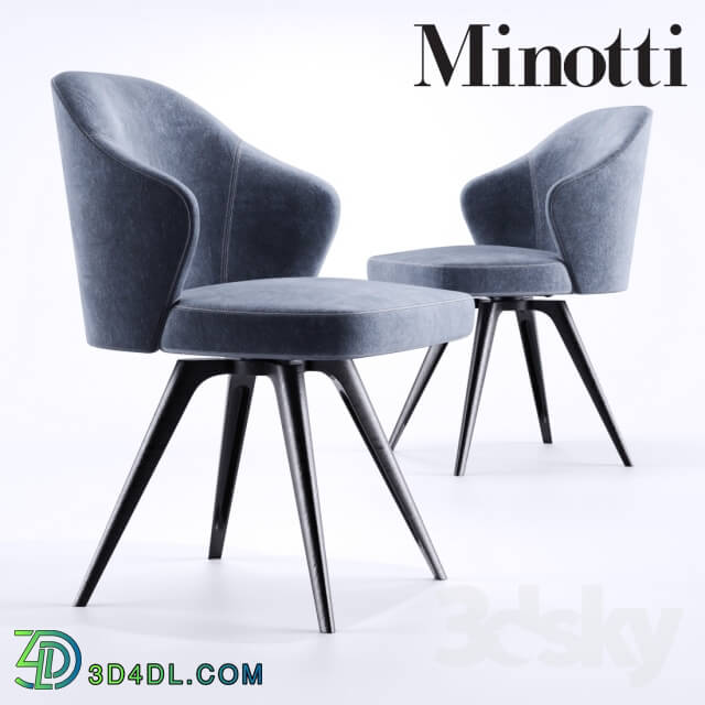 Chair - Minotti Leslie Girevole Base