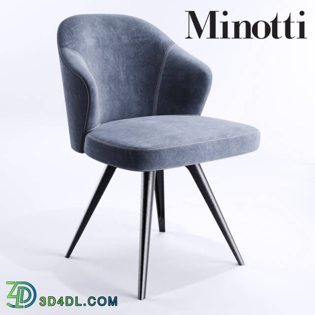 Chair - Minotti Leslie Girevole Base