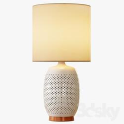 Table lamp - Pierced Ceramic Table Lamp 