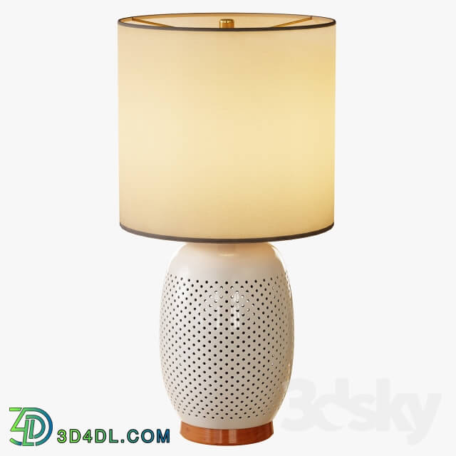 Table lamp - Pierced Ceramic Table Lamp