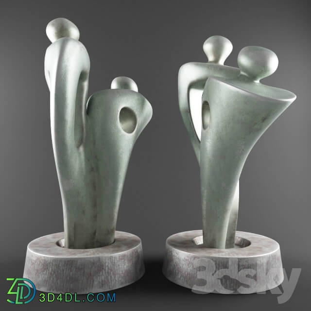 Sculpture - Abstract Metal Statue 001